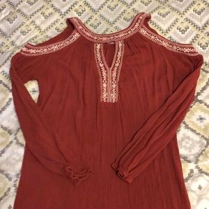 Flowing dusty rose pink dress great condition!